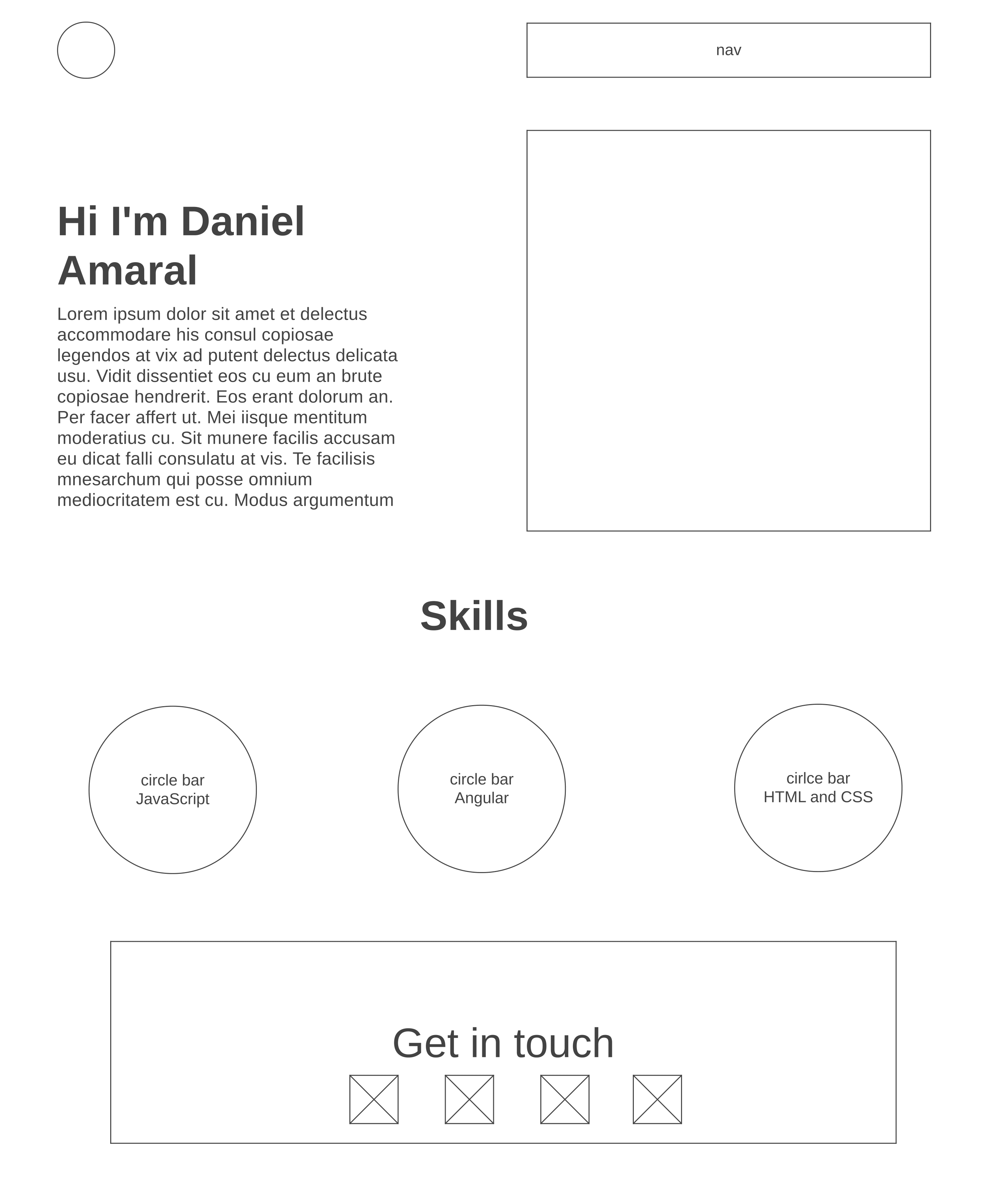 home page wireframe