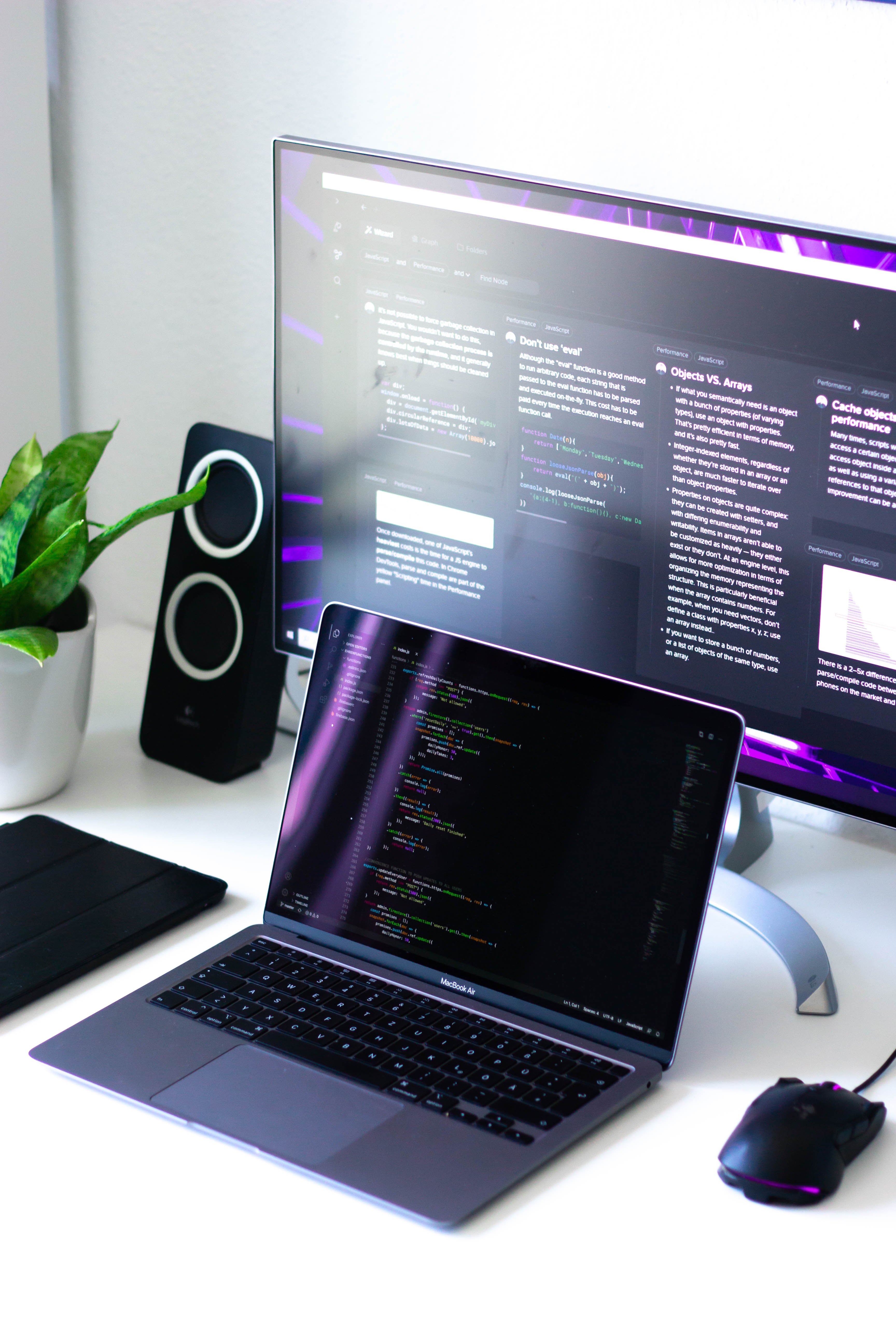 Computer in desk